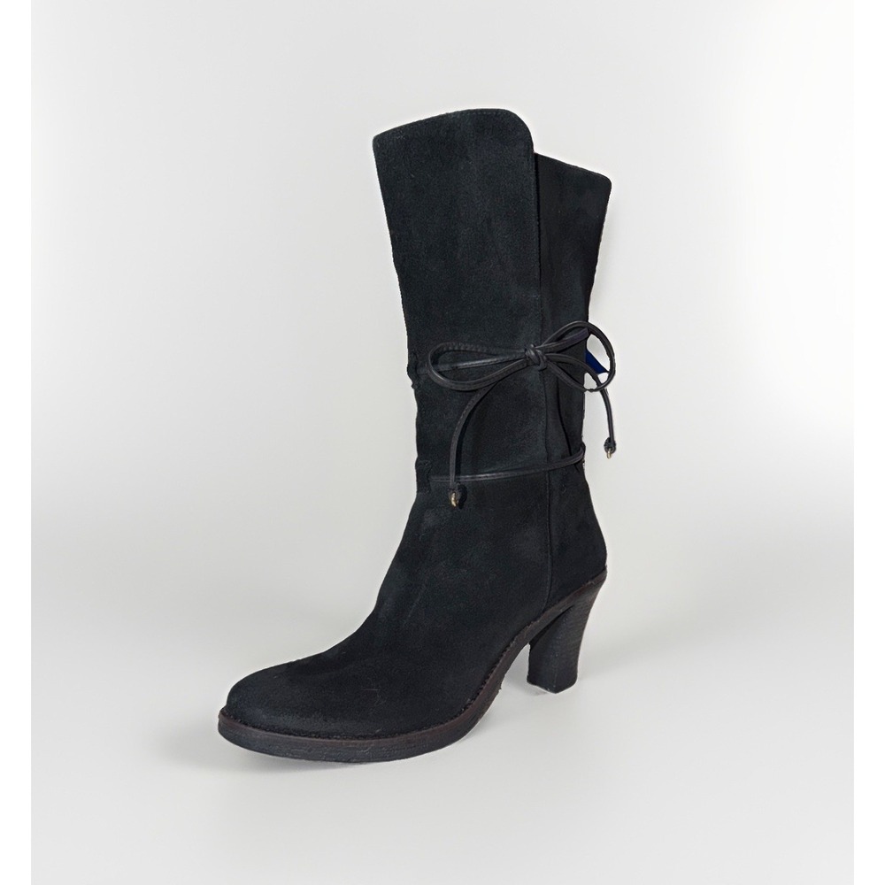 Johnston & Murphy Jeanie Wrap Suede 3" Heeled Boots Woman's Size 8M $248